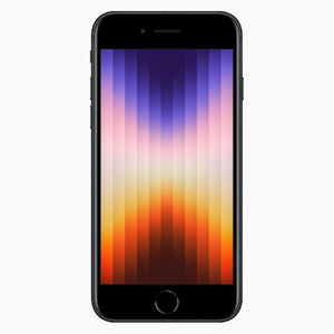 Refurbished iPhone SE 2022 64 GB zwart - voorkant