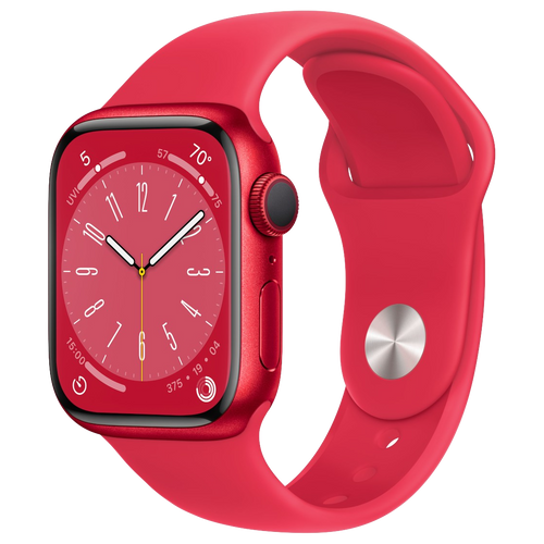 Apple-Watch-Series-8-41mm-Rood-Aluminium-Rood-Sportband