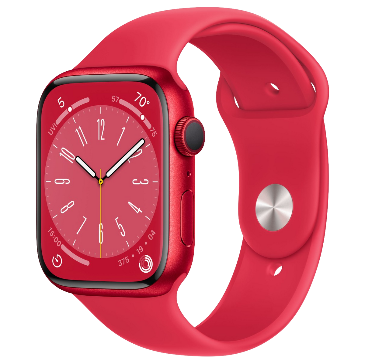 Apple-Watch-Series-8-45mm-Rood-Aluminium-Rood-Sportband