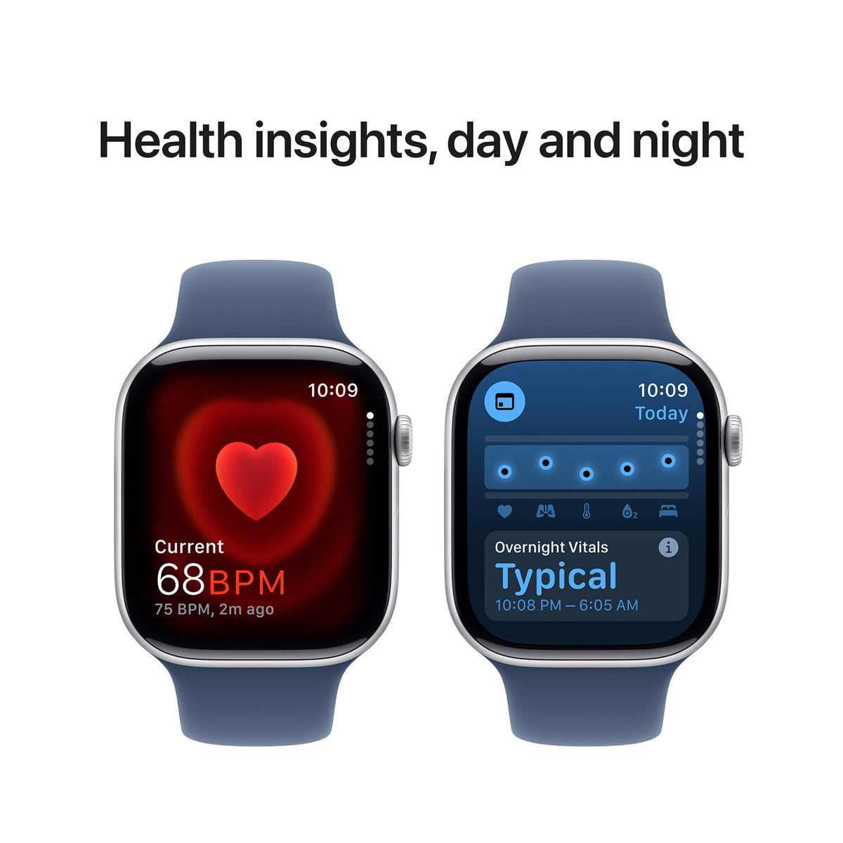 Apple Watch Series 10 46mm - Zilver Aluminium Blauw Sportband