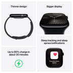 Apple Watch Series 10 46mm - Zwart Aluminium Zwart Sportband