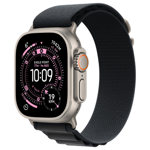 Apple Watch Ultra 3 5G Naturel - Alpine band Zwart