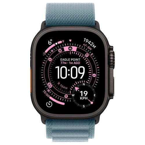 Apple Watch Ultra 3 5G Zwart - Alpine band Lichtblauw
