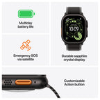 Apple Watch Ultra 3 5G Zwart - Alpine band Zwart