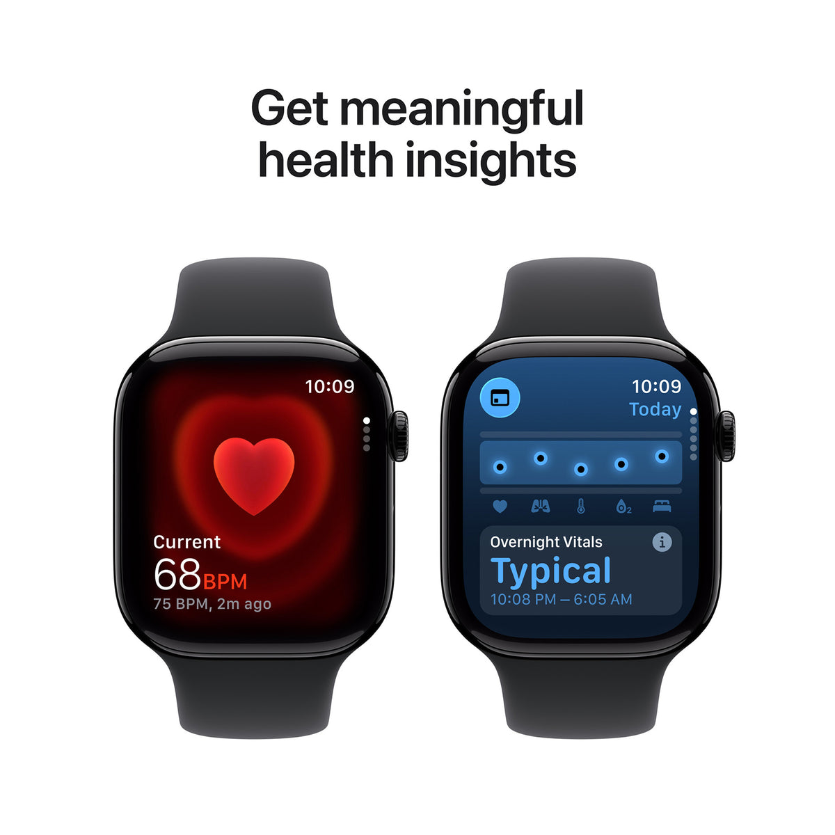 Apple Watch Series 11 46mm - Gitzwart Aluminium Zwart Sportband