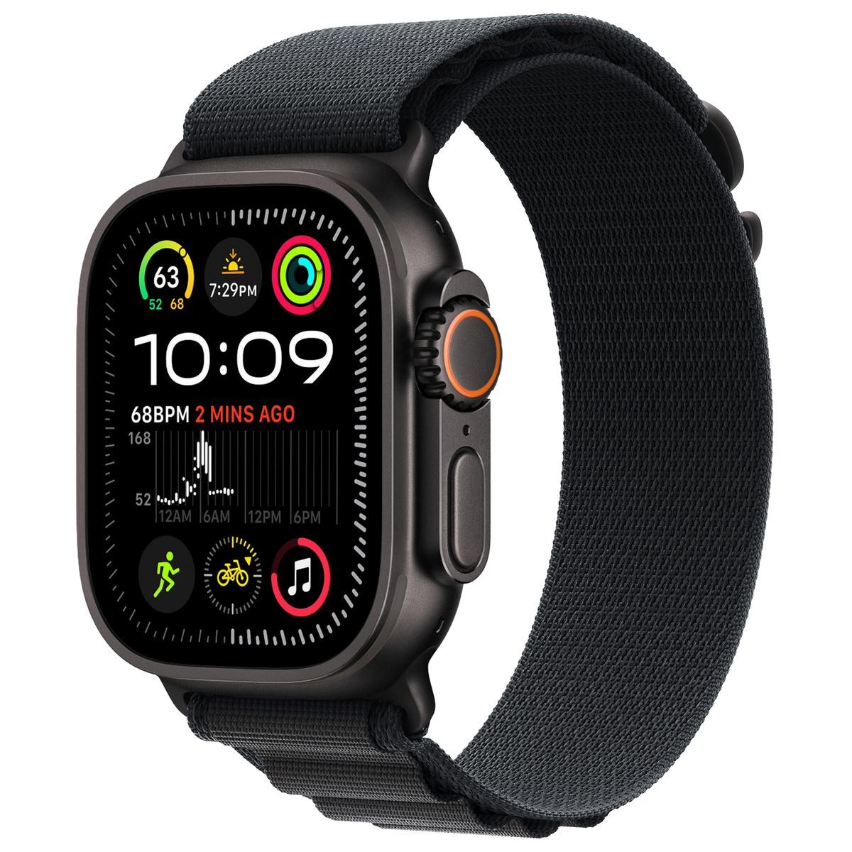 Apple Watch Ultra 2 Zwart 49mm - Alpine band Zwart