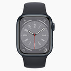 refurbished Apple Watch Series 8 GPS 41 mm Schwarz - Vorderseite
