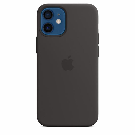 Siliconenhoesje iPhone 12 mini Zwart