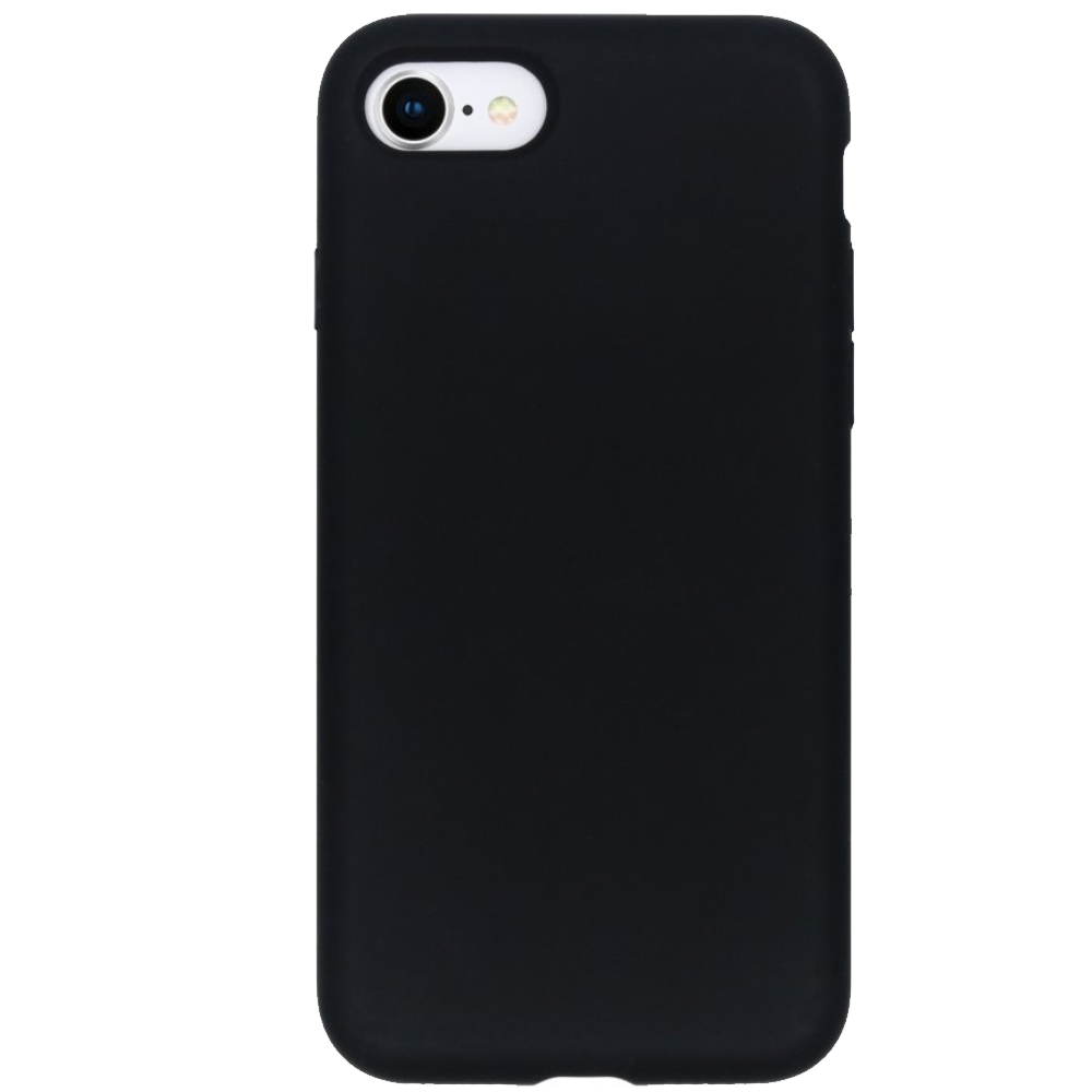 Refurbished Silicone Case + Screenprotector voor iPhone 7/8 - Zwart