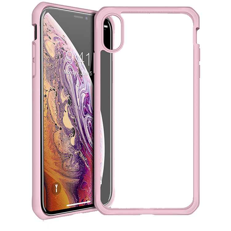 Refurbished ITSKINS HybridSolid Hoesje voor iPhone 6/6S/7/8/SE (2020) - Level 2 Bescherming - Transparant/Pink