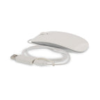 refurbished LMP Easy stilvolle Kabelmaus 2in1 USB-C & USB-A - Weiß