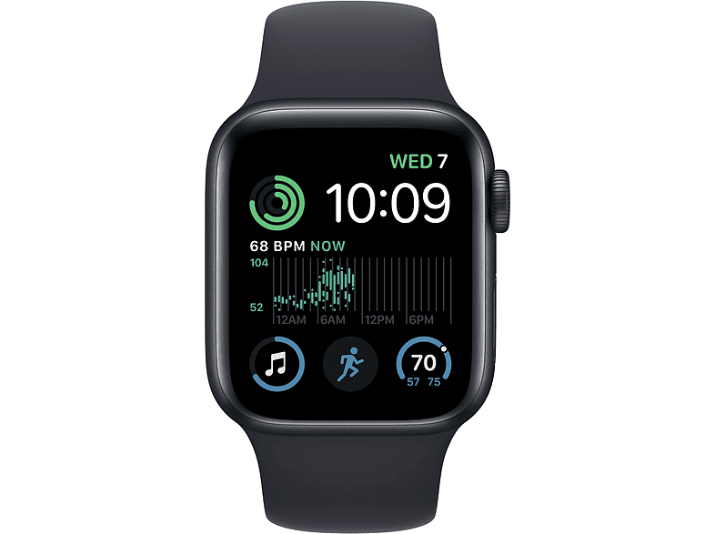 Apple Watch SE 2020 40 MM Aluminium Zwart 4G met Zwart sportbandje - test-product-media-liquid1